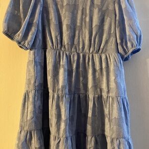 Blue Floral Patterned Dress